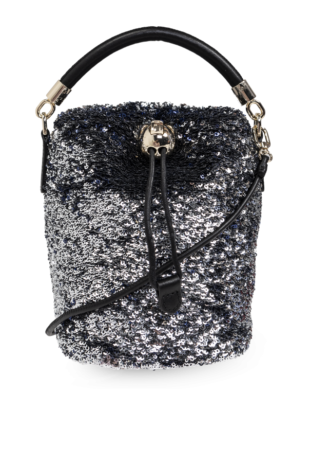 Shimmery Leather Prism Bucket 2024 Bag